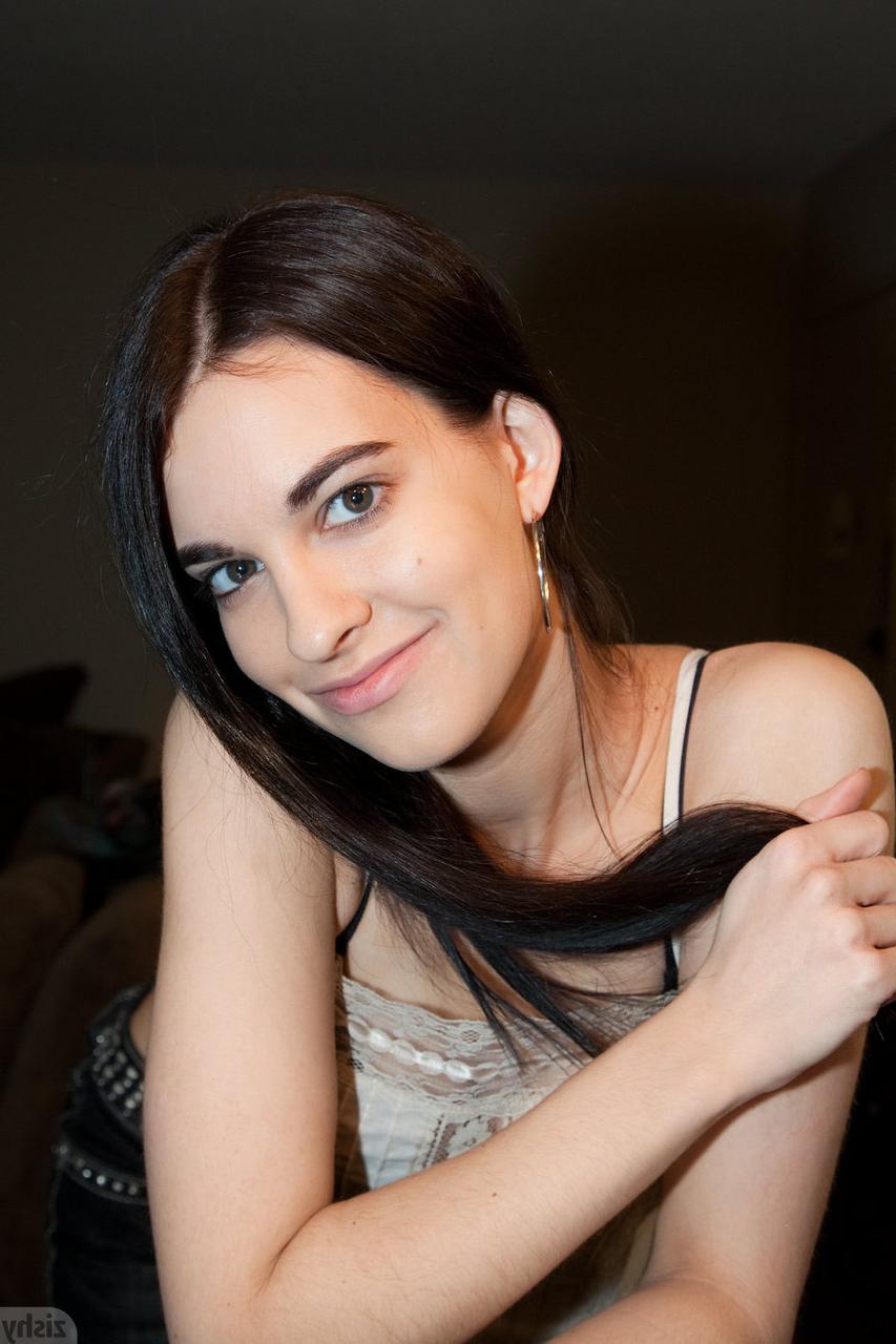 11P Babe Cheyenne West hikes up her elegant black dress and flashes her undies