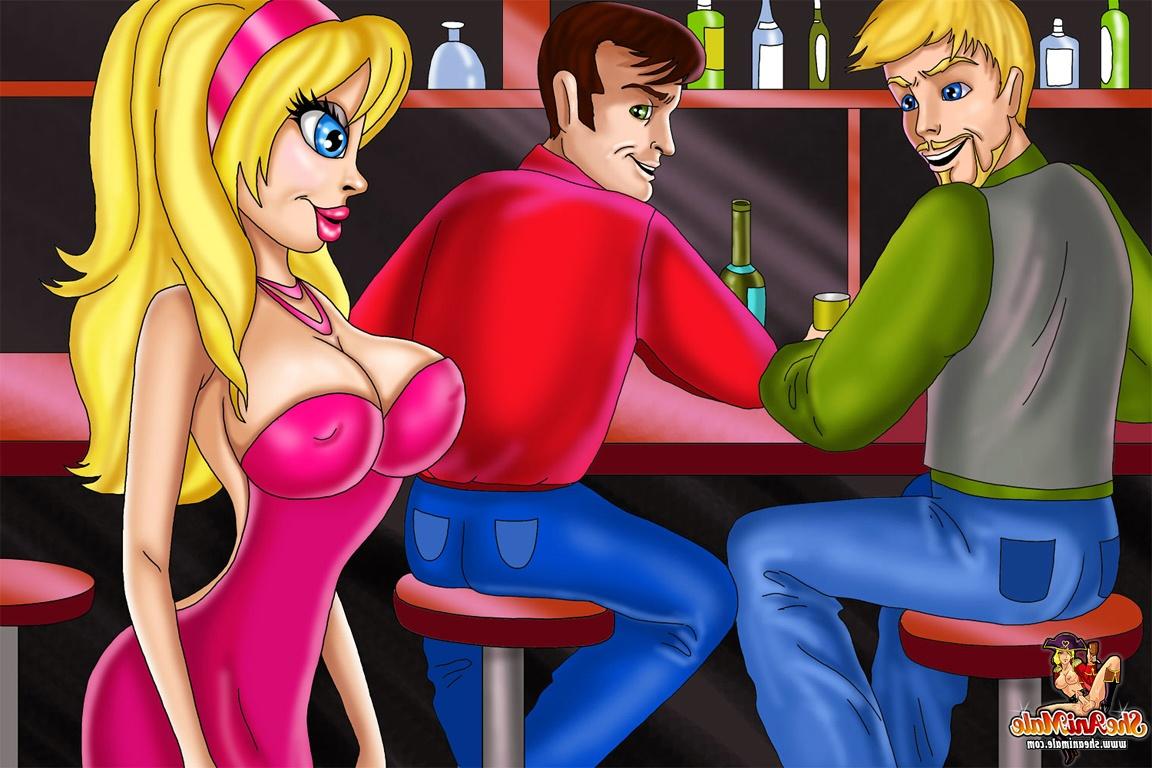 12P 角質の黒髪の男がバーで出会った大きなおっぱいの変態ニューハーフとセックス