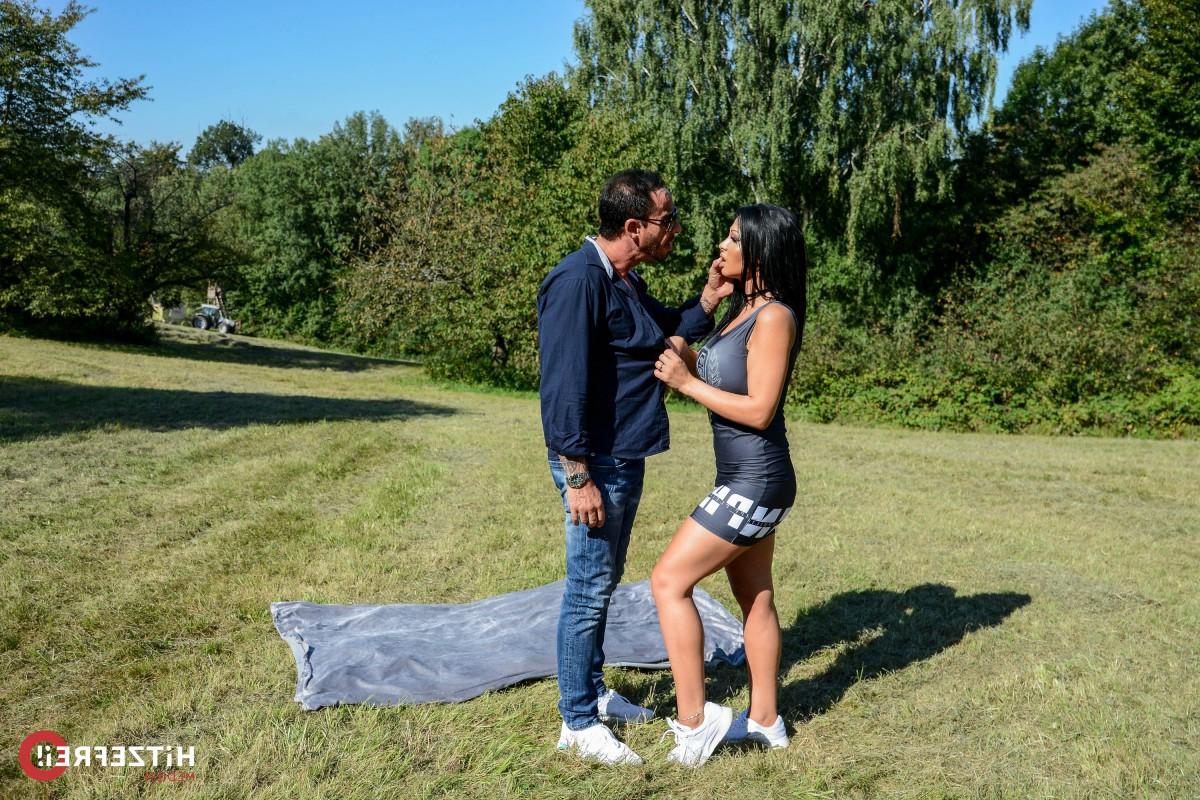 15P German couple get interviewed while having sex in a field