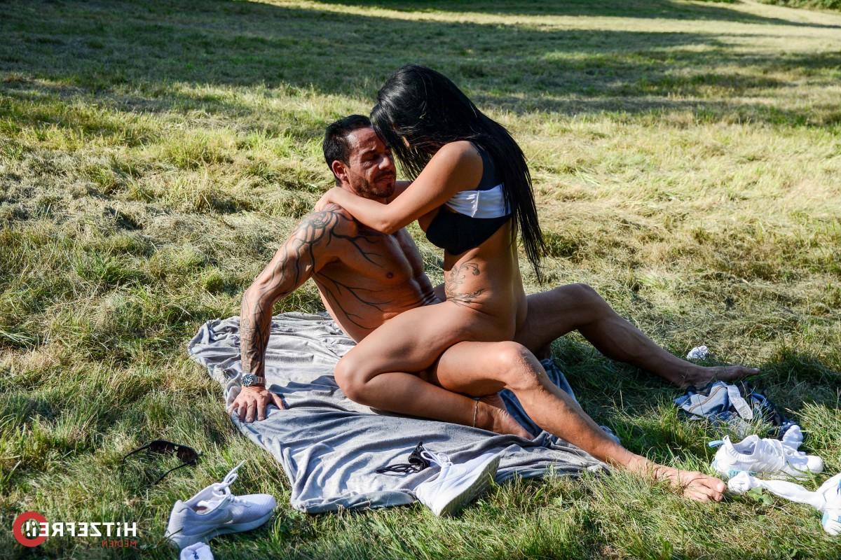 15P German couple get interviewed while having sex in a field