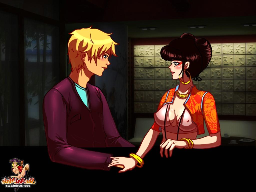 12P Anime shemale eats a huge load of cum after bareback sex with a stud
