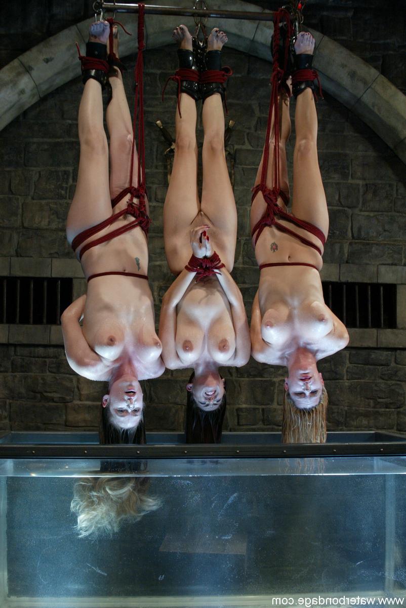 20P Escravas Jenni Lee, Jade Marxxx e Sasha Monet posando amarradas em ação BDSM