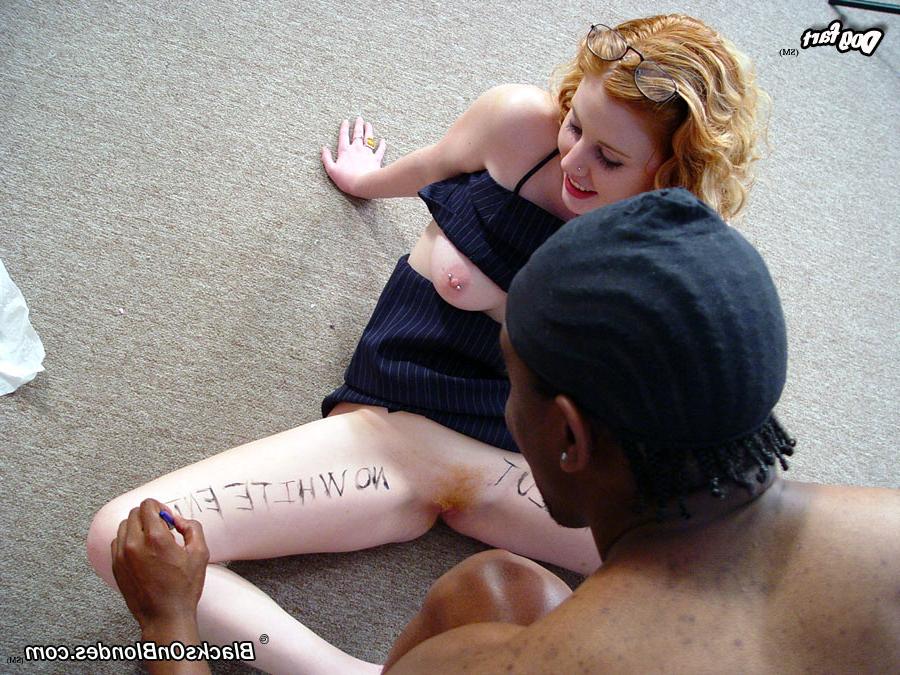 15P Pale redhead secretary Cherry enjoys interracial cock sucking at work