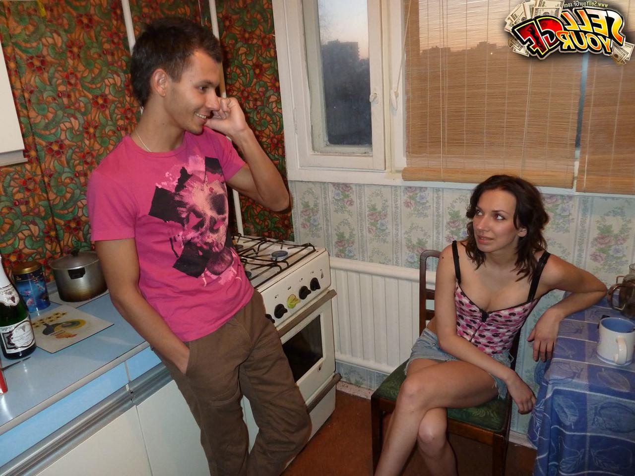 20P Young nympho Anna gets blacked on the bed while her cuckold BF looks on