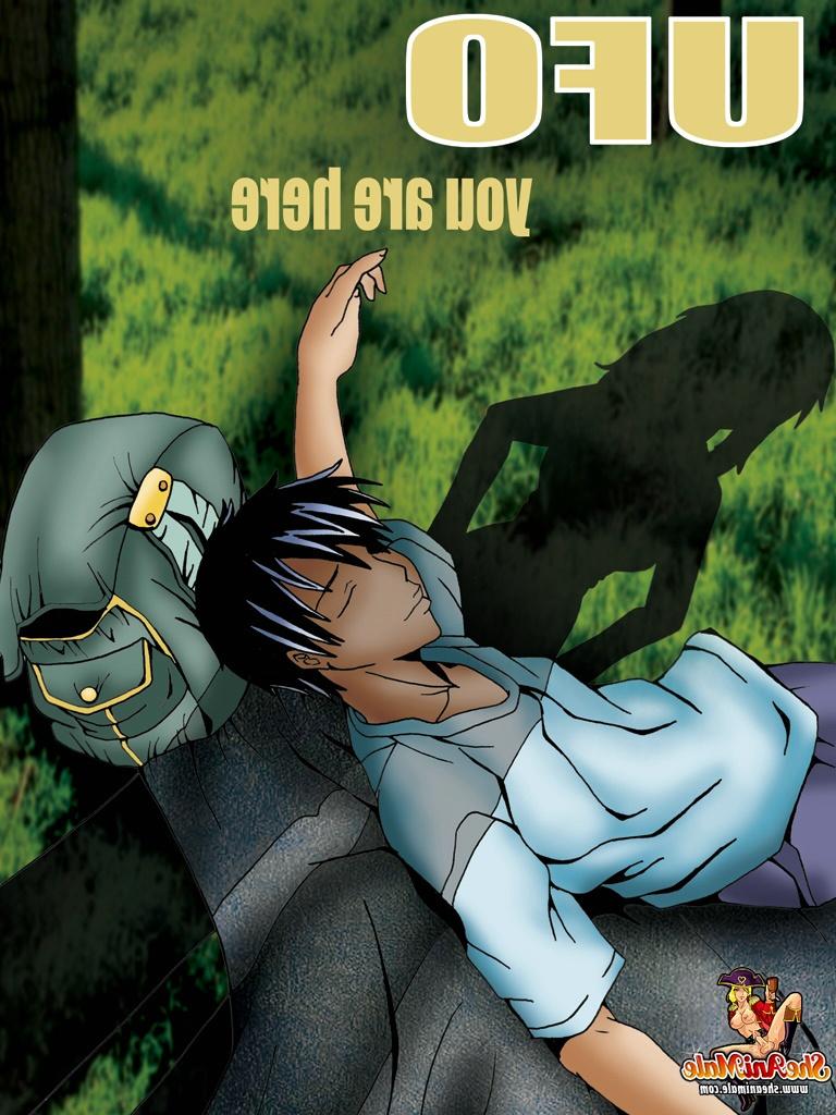 12P Une transsexuelle de dessin animé avec de superbes juggs enfonce son dong dans le cul d'un mec dans la forêt