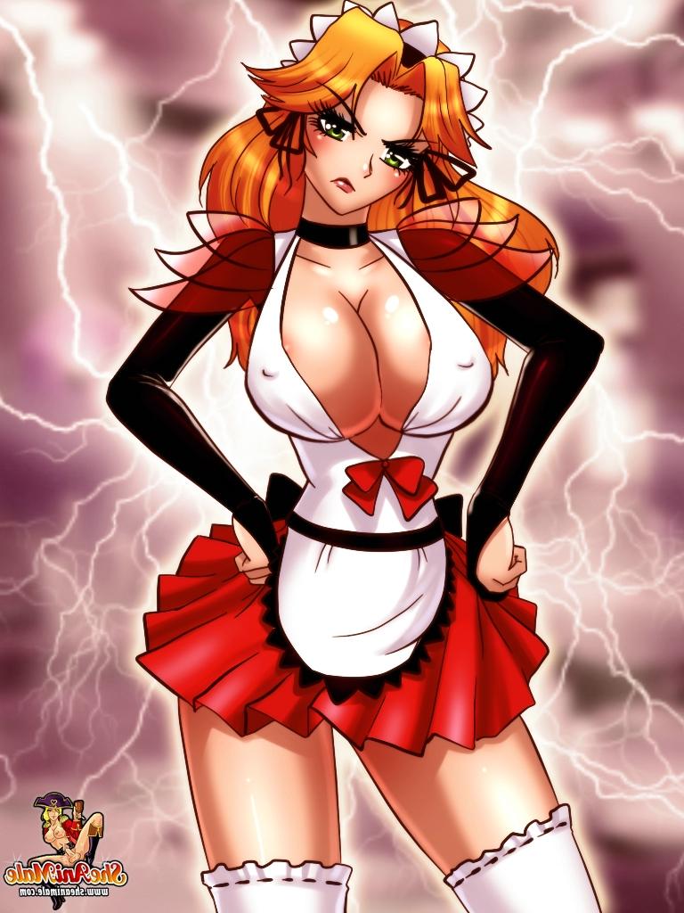 12P Two Hentai shemales with large silicone breasts fuck each other in the ass