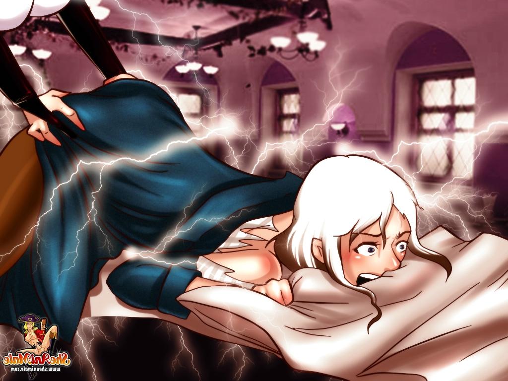 12P Two Hentai shemales with large silicone breasts fuck each other in the ass