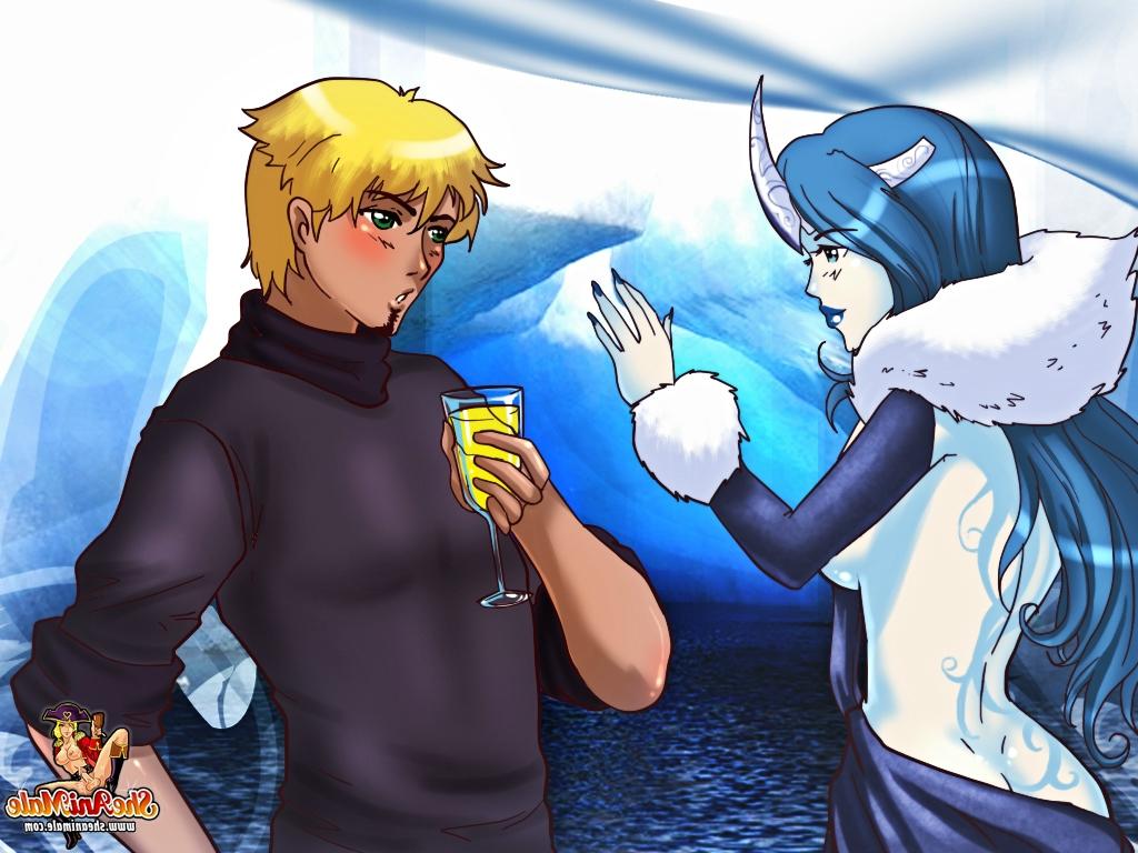 12P Animated ice queen tranny bangs a blond guy's asshole before he cums