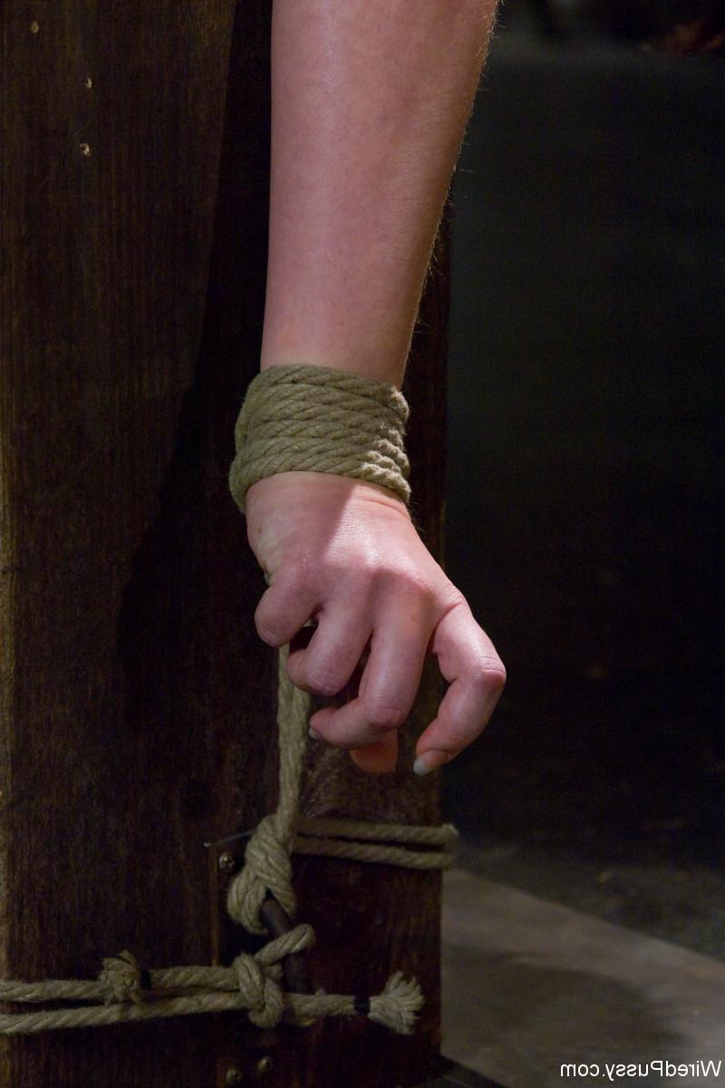 20P Lesbian with a big ass AnnaBelle Lee endures anal punishment in rope bondage