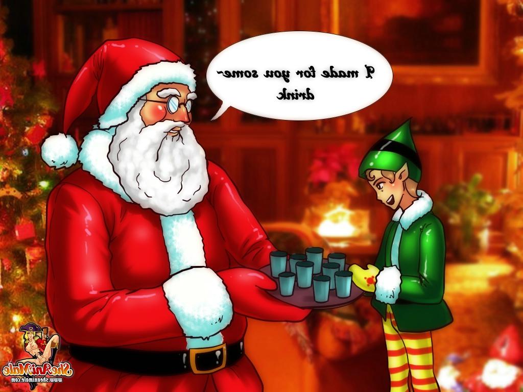 12P Cute shemale elves get involved in an anime orgy with a transsexual Santa