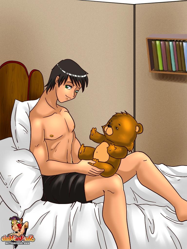 12P Cartoon transsexual with huge tits gets her dick sucked by her boyfriend