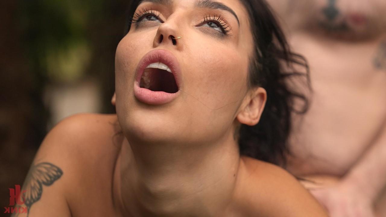 20P Pretty brunette Vanessa Sky gets bound, dominated & fucked in BDSM action