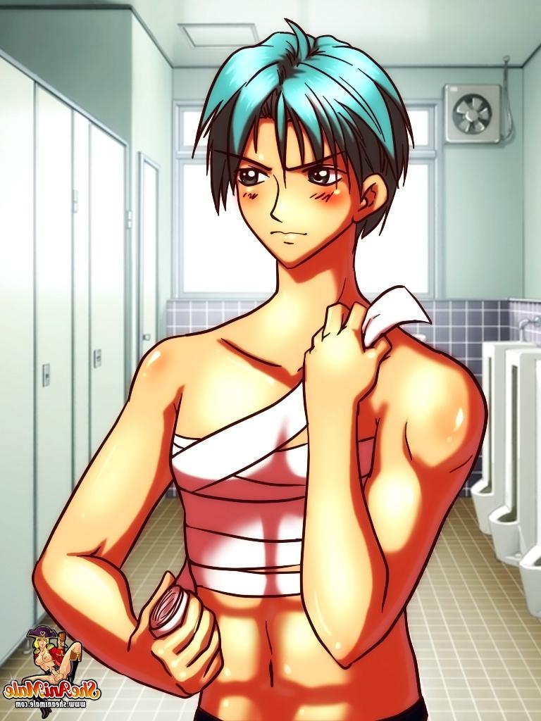 12P Hentai-Shemale-Babe bumst ihren Klassenkameraden in den Mund und ins Arschloch