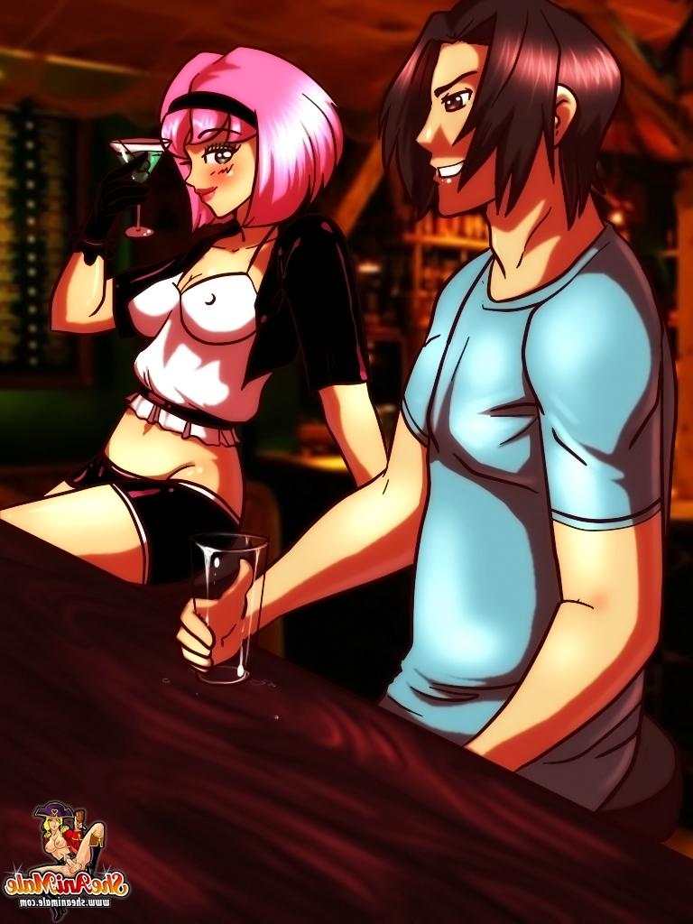 12P Hentai-Shemale-Babe bumst ihren Klassenkameraden in den Mund und ins Arschloch