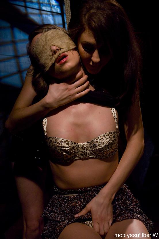 10P Pretty girl is blindfolded and ball gagged during sex play in a dungeon