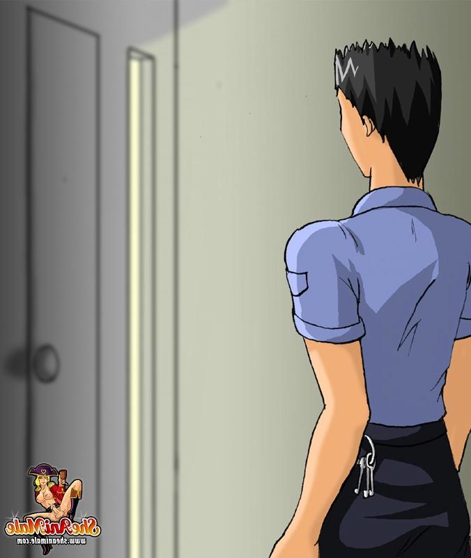 12P Animated redheaded tranny gets her asshole filled by a horny man
