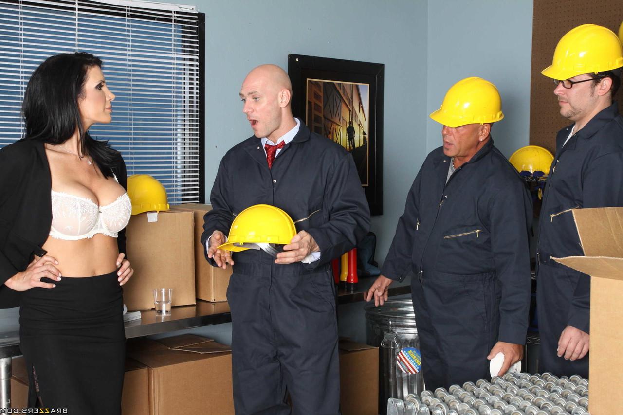 20P Safety inspector with big tits Shay Sights gets screwed by a bald worker