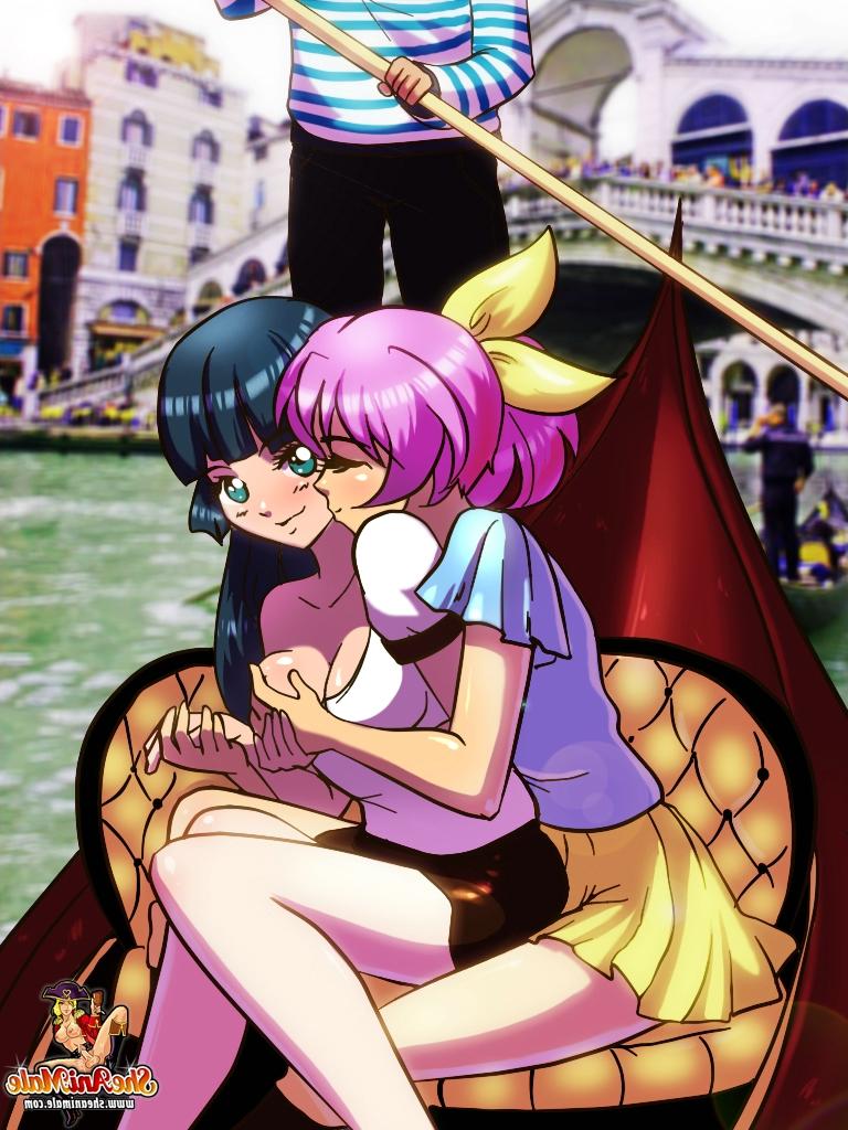 12P Horny shemales with big breasts having a hot intercourse on a boat in Venice