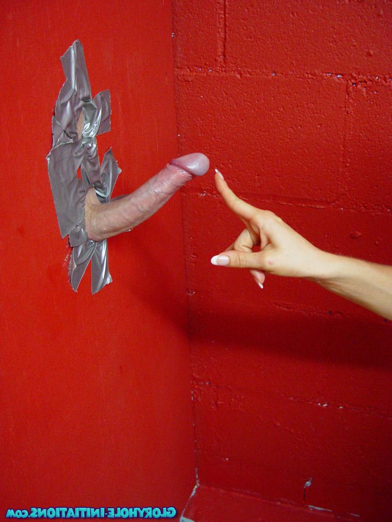 20P Petite girl with a nice bosom Vanessa Lane gives head to a gloryhole pole