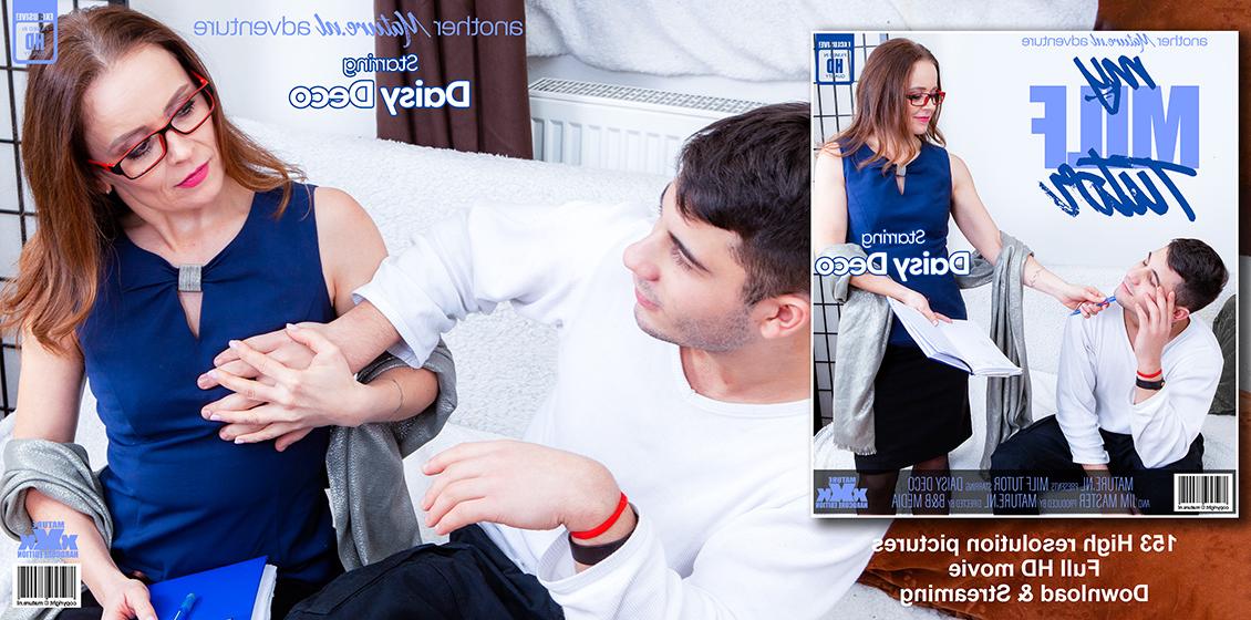11P Mature redhead Daisy Deseo has sexual intercourse while tutoring a boy