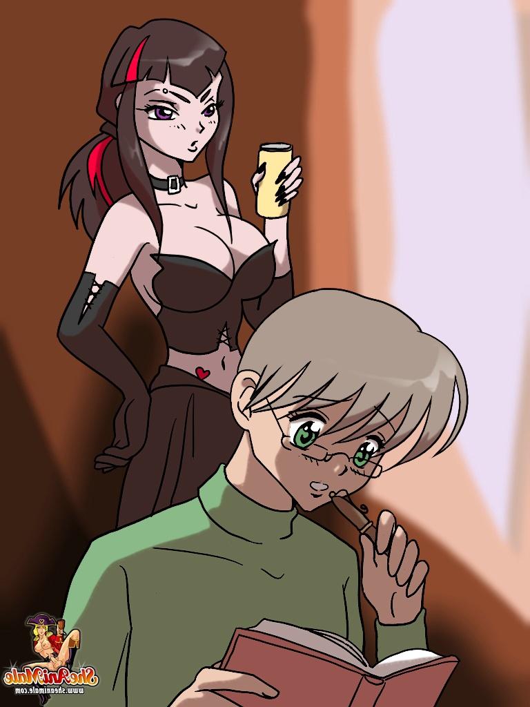 12P Die animierte Transen-Stiefschwester und ihre Ladyboy-Freundin fesseln und ficken ihren Stiefbruder