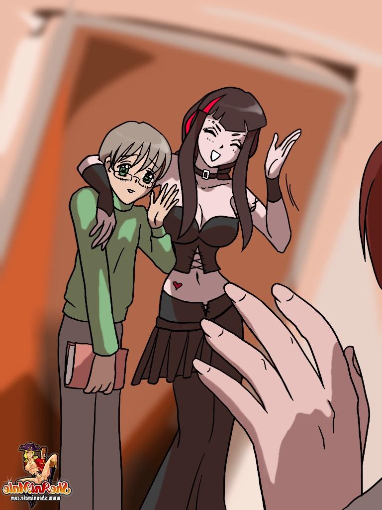 12P Die animierte Transen-Stiefschwester und ihre Ladyboy-Freundin fesseln und ficken ihren Stiefbruder