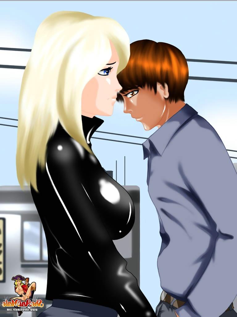 11P Transexual rubia de dibujos animados mete la polla en el culo de su novio
