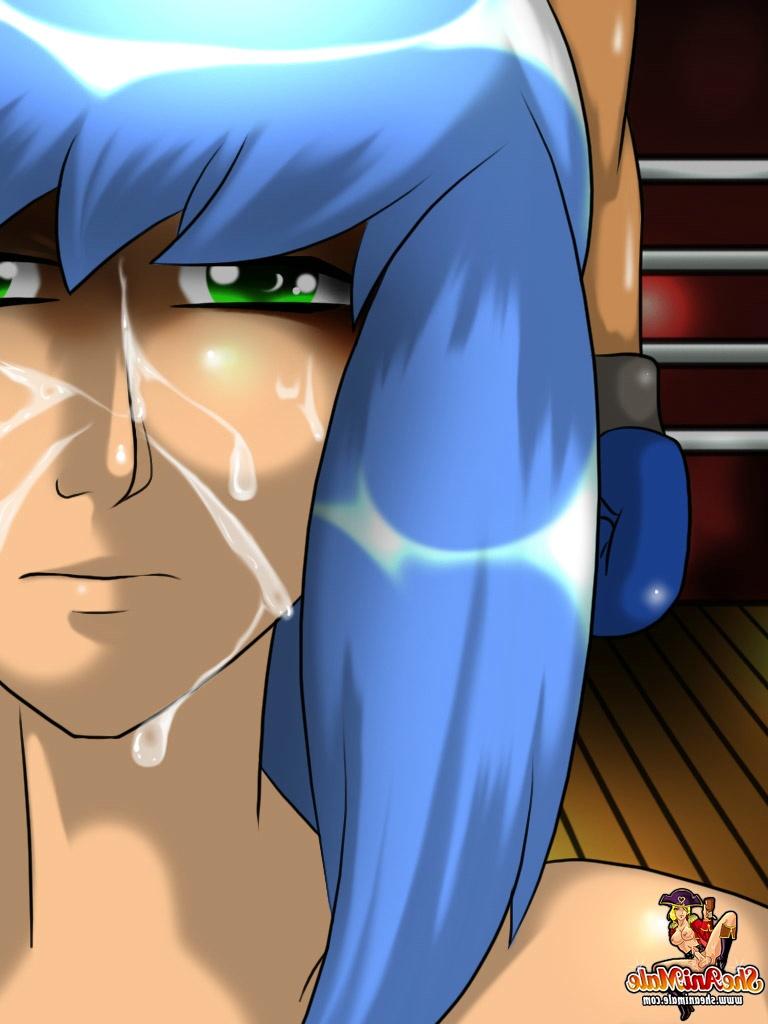 12P Anime transexual boxeadora follando analmente a su oponente después de derribarla