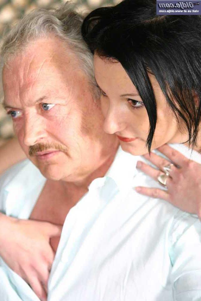 20P Slutty brunette caregiver Paula Dark lures an old man into having sex with her