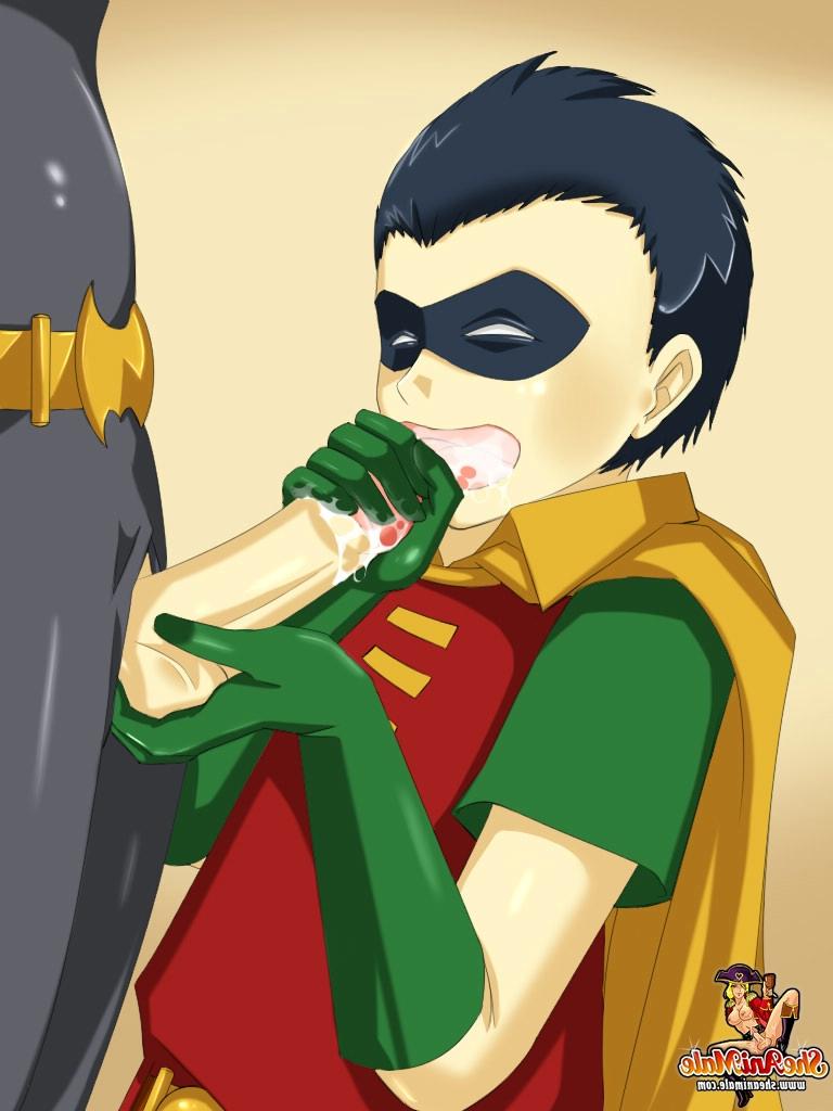 12P Big boobed anime travesti Batgirl transa com um pequeno Robin em várias posições sexuais