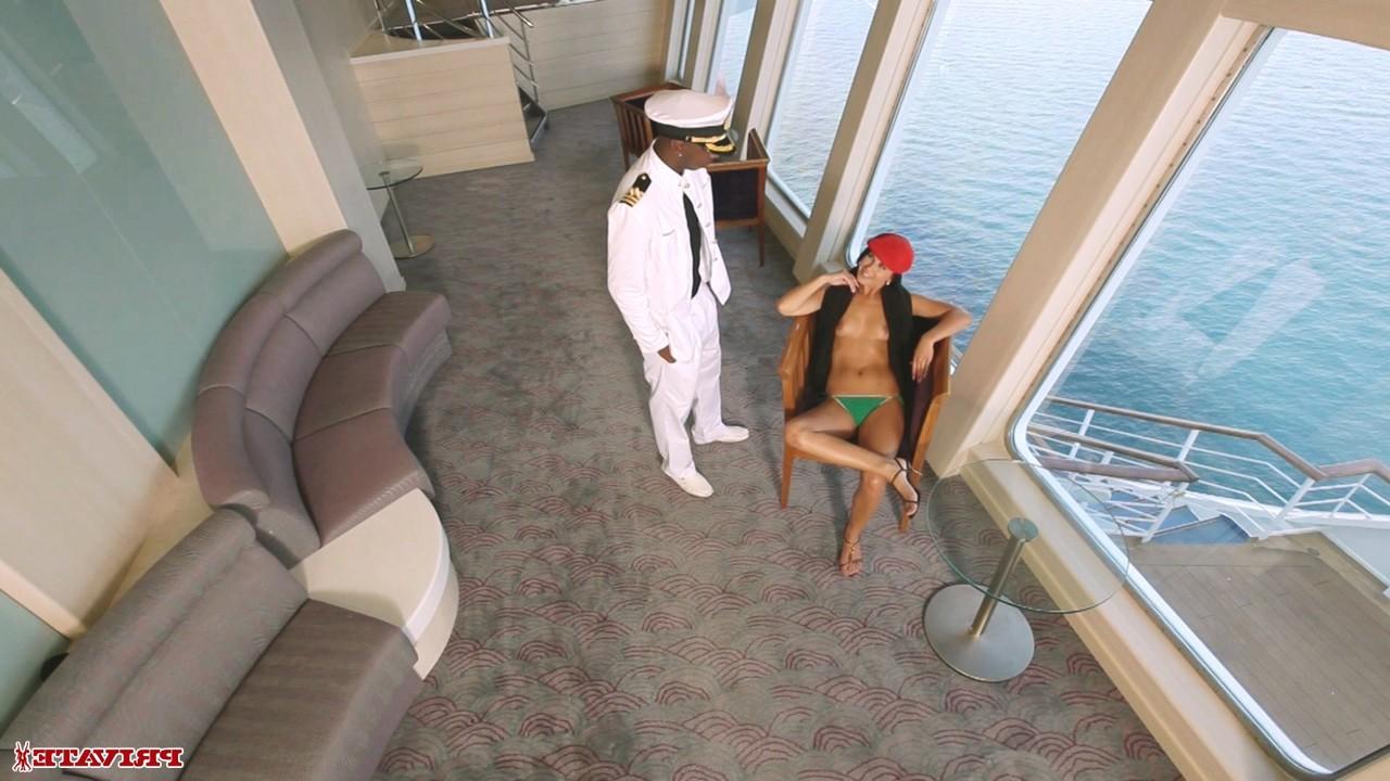 20P Dark haired dick lover Rihanna Samuel gets a black one deep and hard on a boat