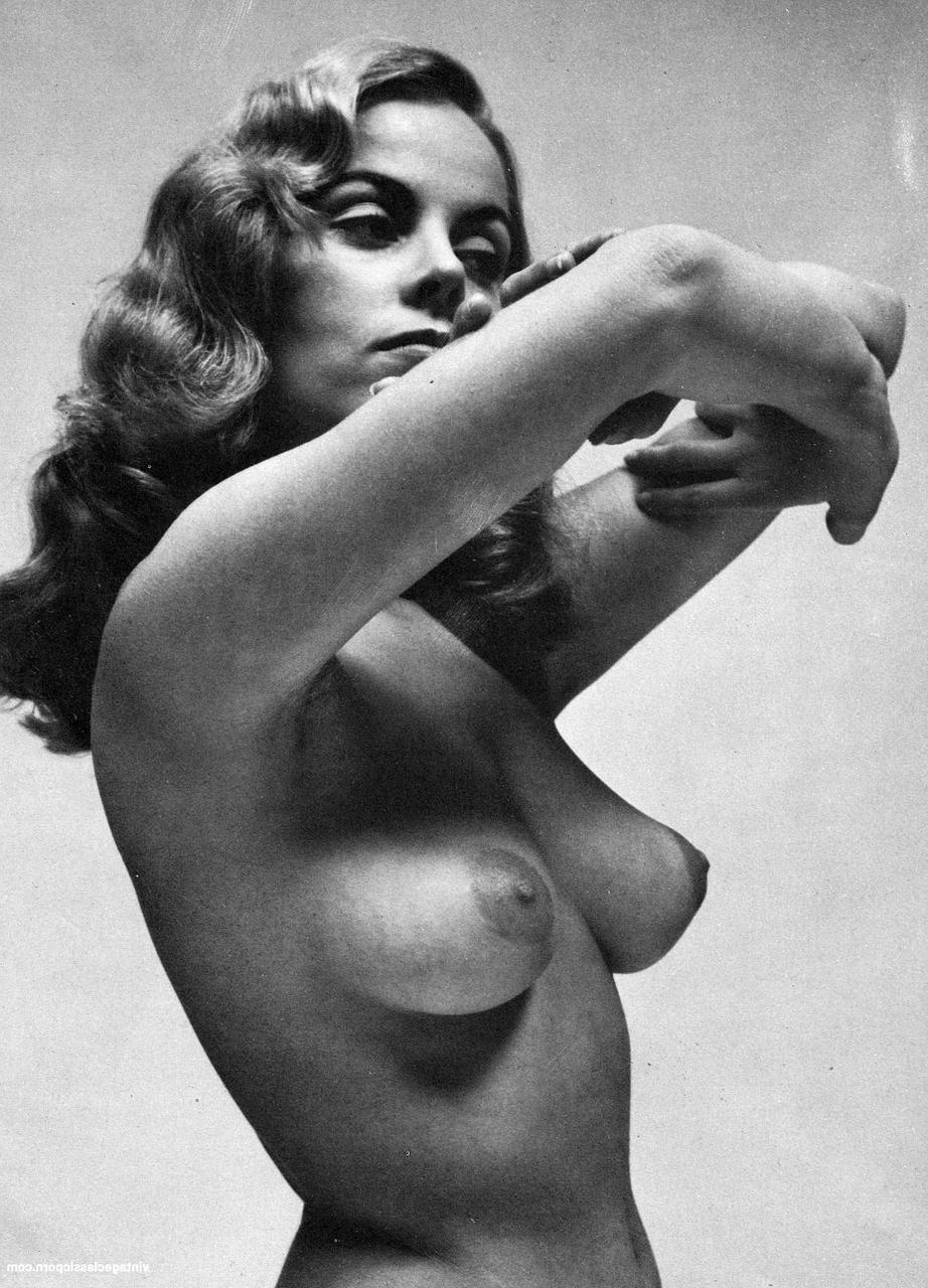 18P Gorgeous vintage model Diane Webber poses naked and teases with her big tits