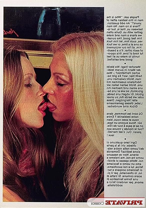 10P Lesbians from the early seventies tongue kiss before licking beavers