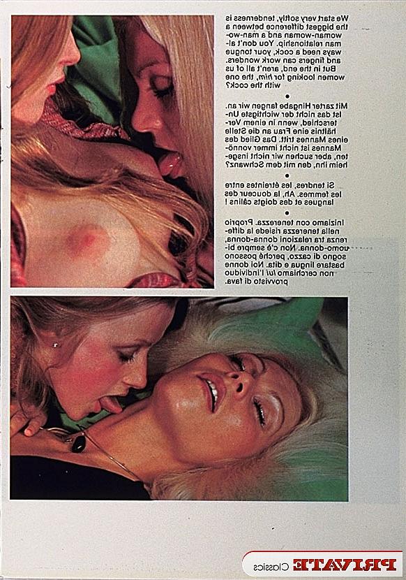 10P Lesbians from the early seventies tongue kiss before licking beavers