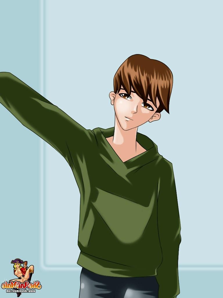 12P Travesti MILF seduz um lindo garoto de anime, puxa seu pau e fode seus buracos