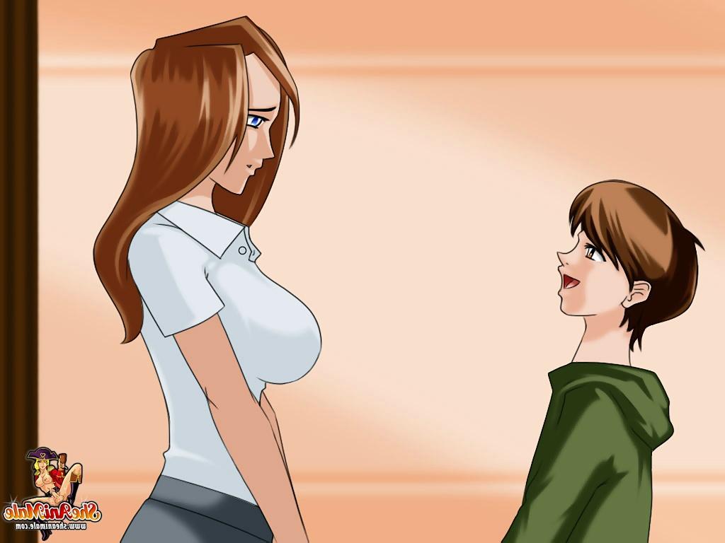 12P Travesti MILF seduz um lindo garoto de anime, puxa seu pau e fode seus buracos