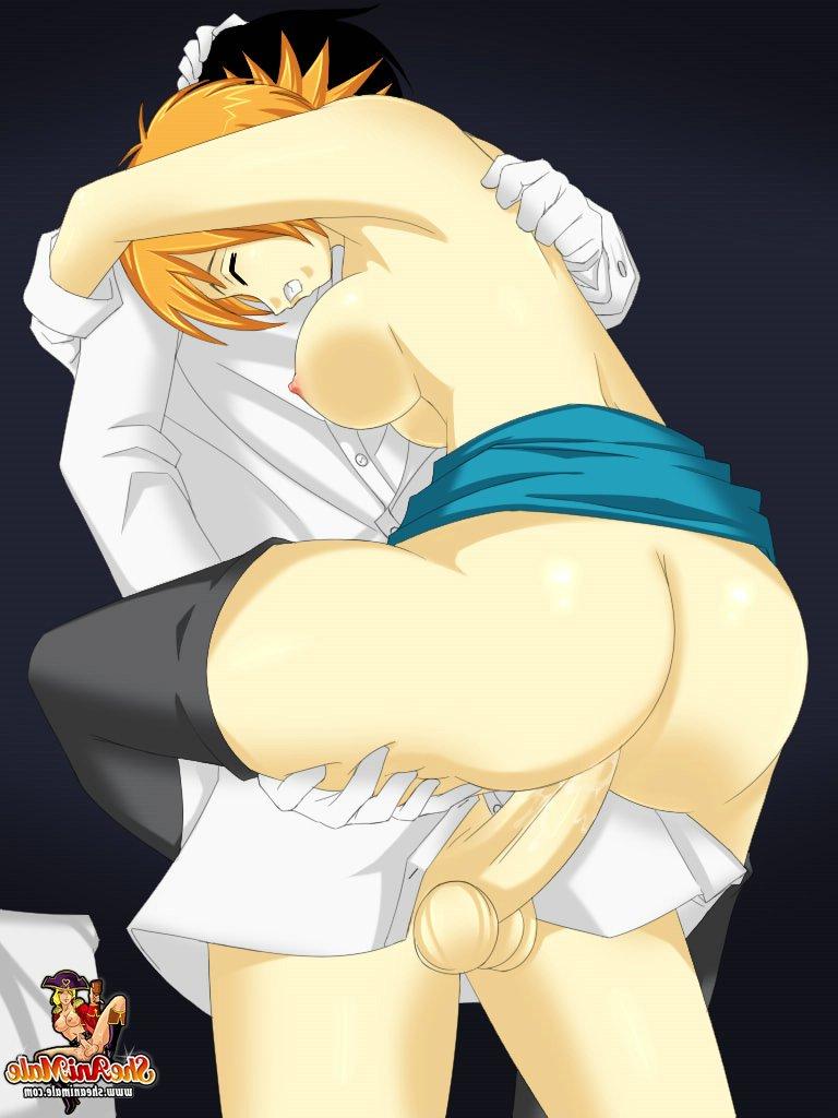 12P Animated ginger tranny with a fat dick gets rammed by a black haired guy