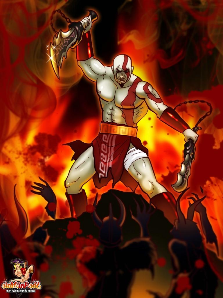 12P Deusa travesti de anime peituda fode o monstro fodão Kratos na bunda