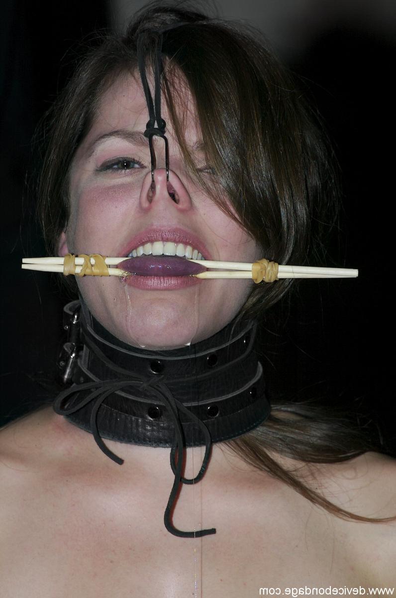 20P Submissive babes endure painful corporal punishment in metal bondage