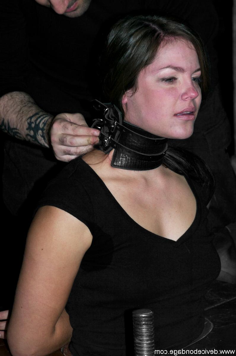 20P Submissive babes endure painful corporal punishment in metal bondage
