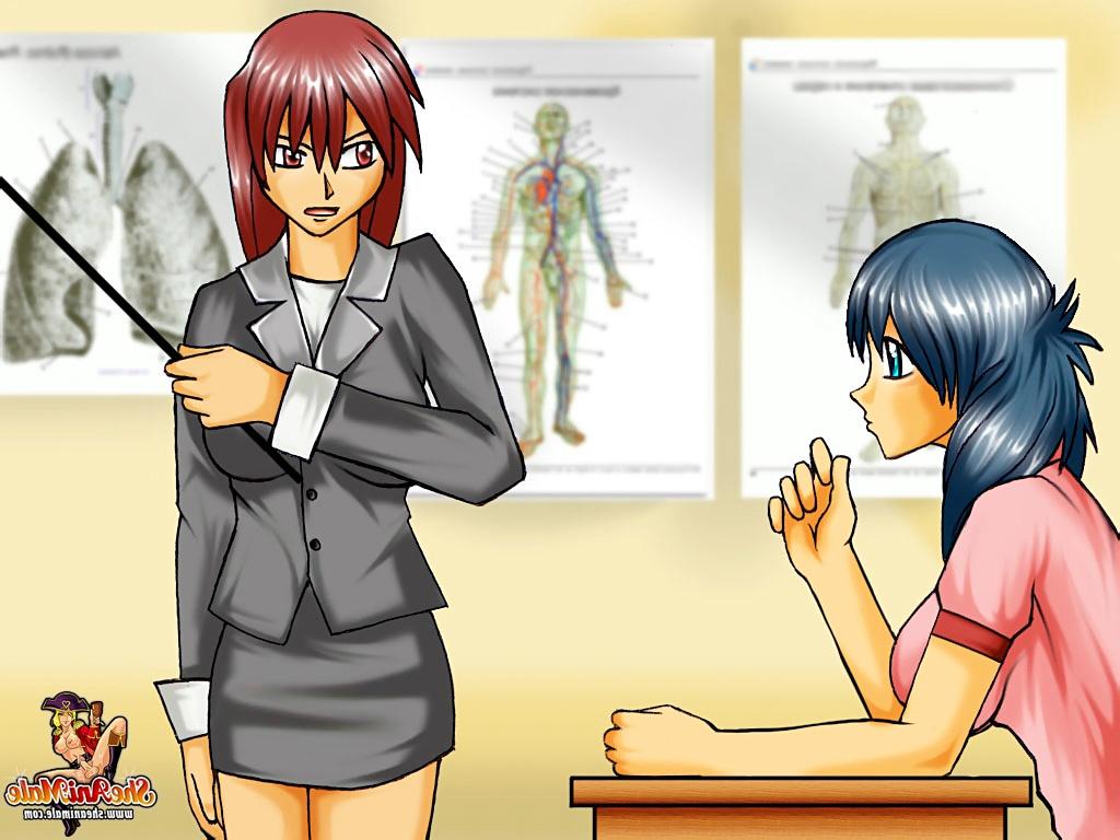 14P Colegiala anime de grandes tetas le da su coño a tres travestis para embestir