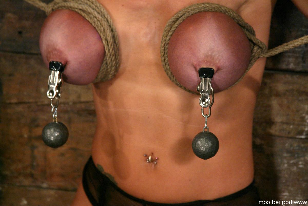 20P MILF in stockings Shannon Kelly gets her big tits weighted & her pussy whipped