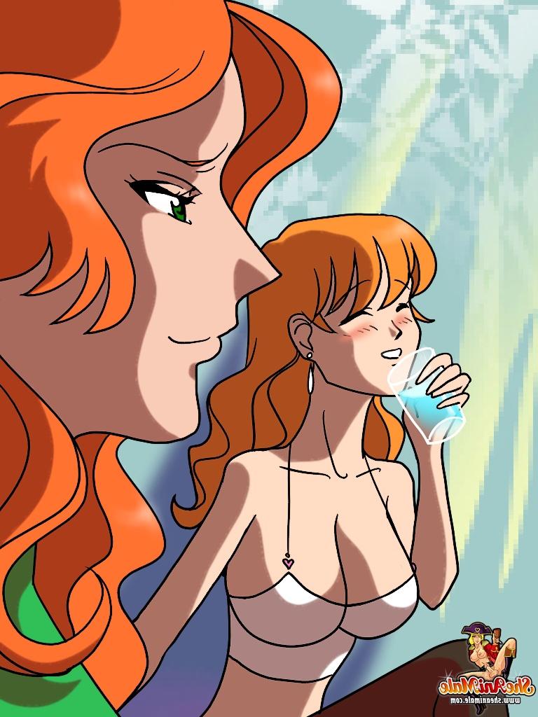 12P Transexual animada con grandes tetas se folla a una nena bisexual pelirroja tetona y caliente