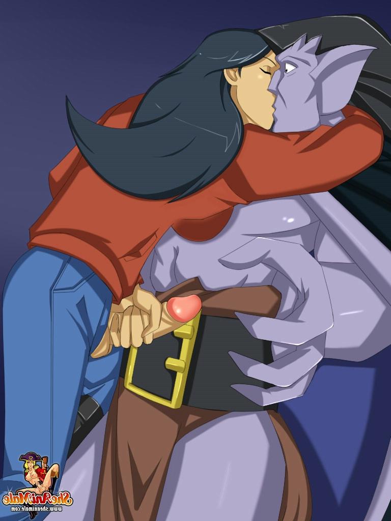 12P Anime female character turns into a shemale & fucks a purple beast in the ass