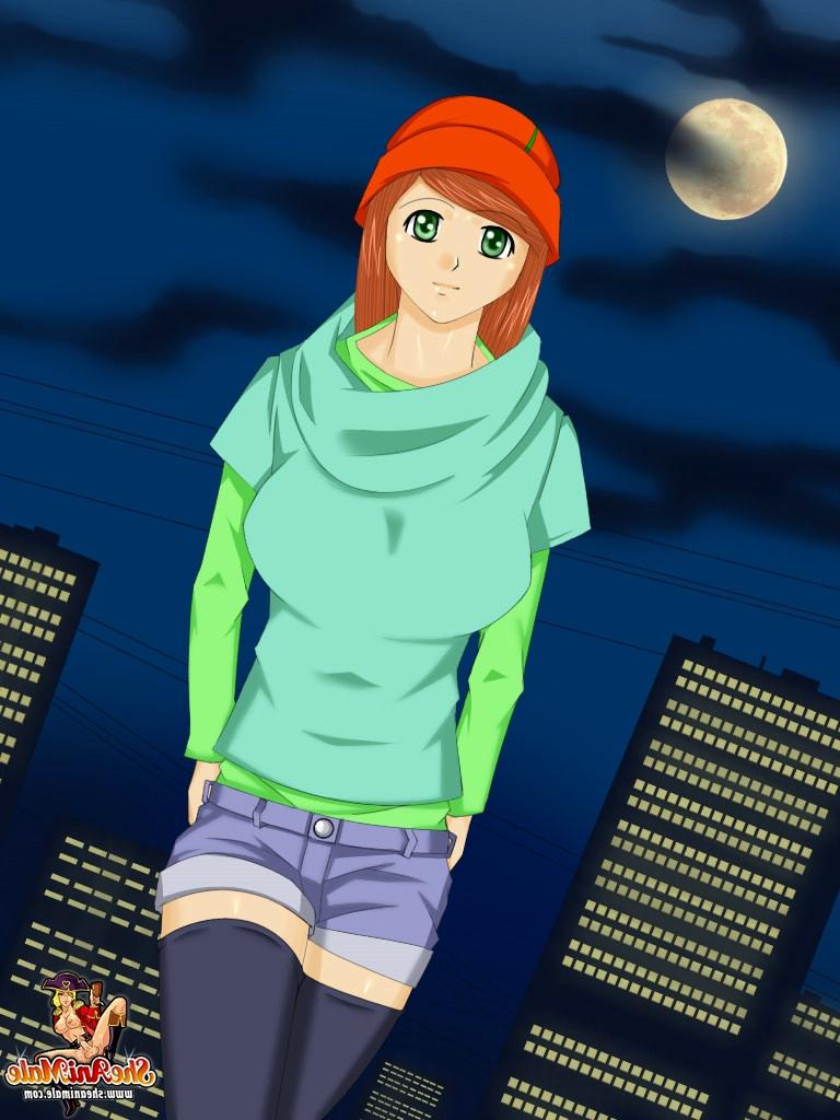 12P Transexuelle rousse de dessin animé se fait percuter par une ladyboy blonde aux fesses bombées