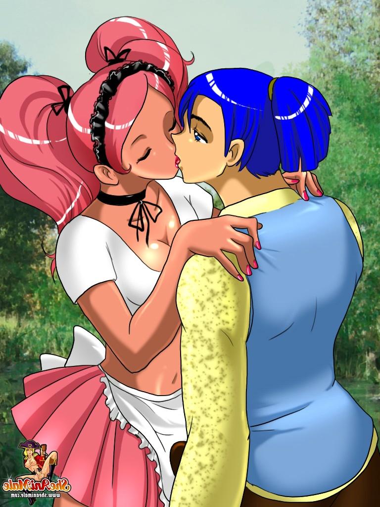 12P Travesti de desenho animado com roupa rosa transa com o cu apertado de um pastor ao ar livre