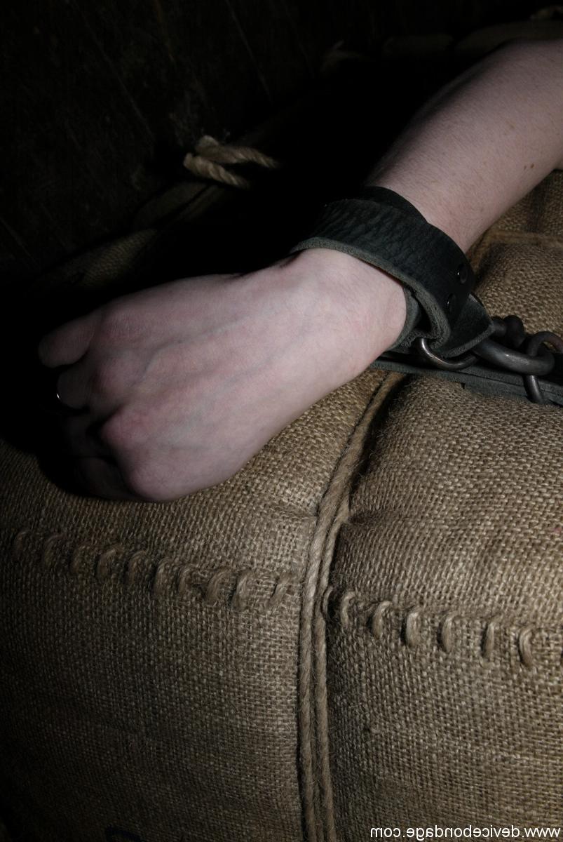 20P Chained submissive MILF Claire Adams getting toyed roughly in the dark