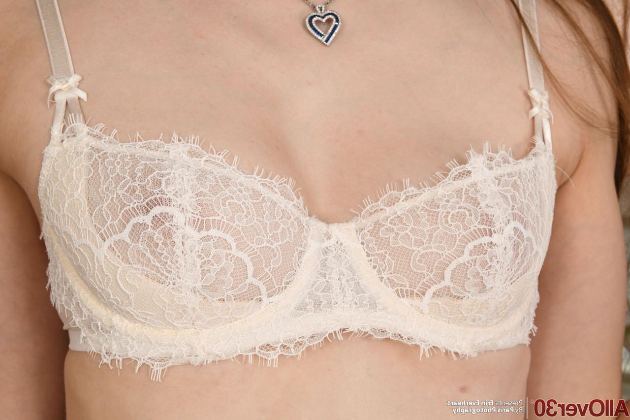 16P Over 30 redhead Erin Everheart goes topless while wearing a lace thong