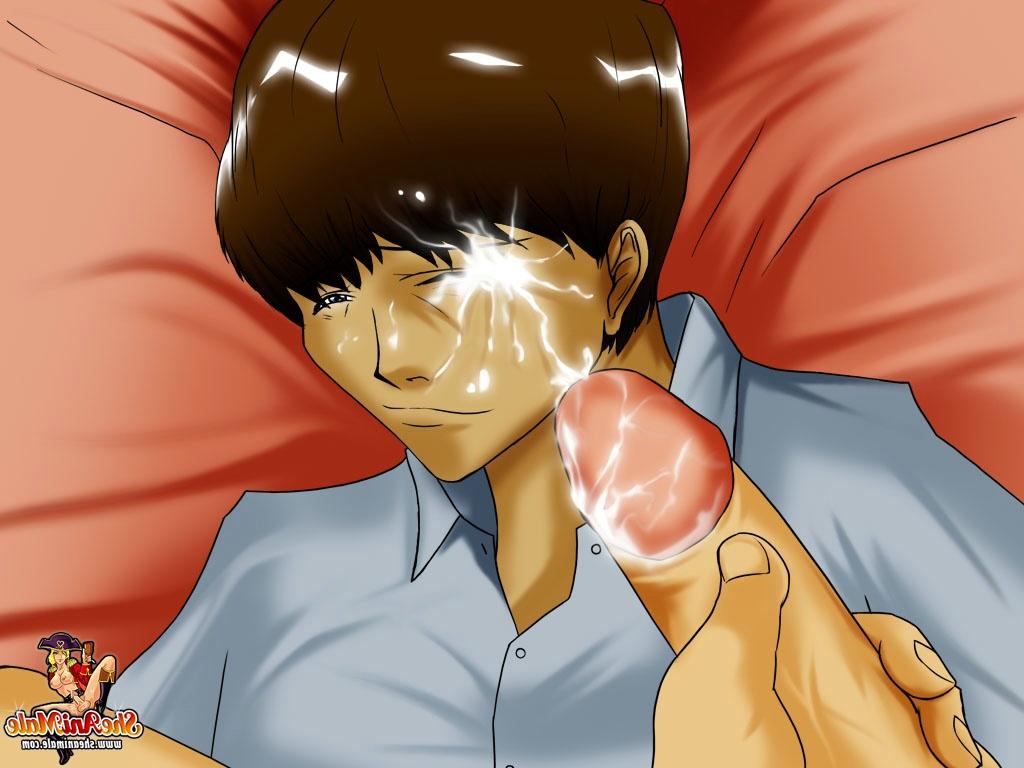 12P Transexuelle de dessin animé avec de faux seins chevauche un dong avec son trou du cul savoureux