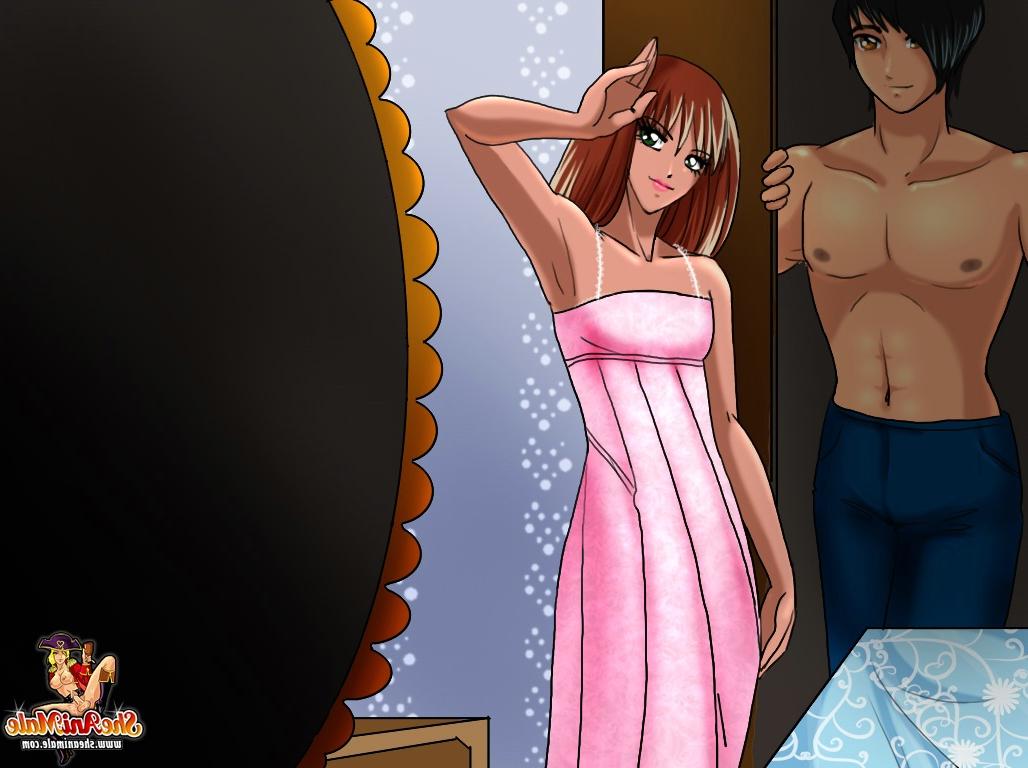12P Anime Sissy séduit le petit ami de sa mère et se fait enculer en levrette